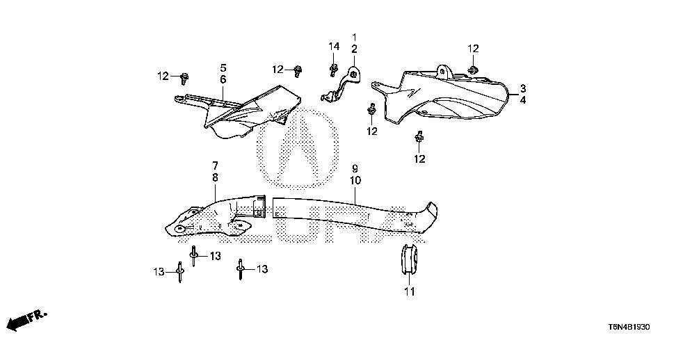 42518-T6N-A01 - BRACKET, RR. AIR GUIDE (R)