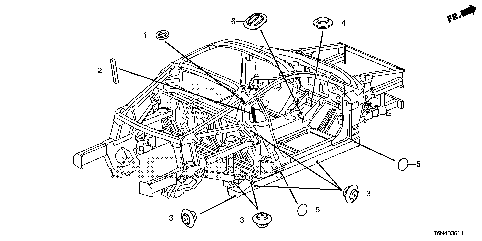 74446-T6N-A00 - SEAL, RR. FENDER TOP