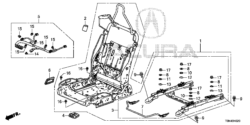 81206-T6N-A01 - CORD, R. FR. SEAT SWS
