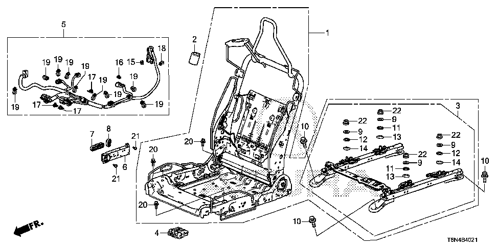 81206-T6N-A21 - CORD, R. FR. POWER SEAT