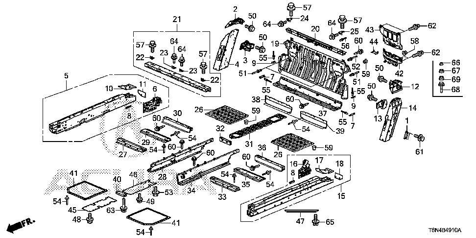 74633-T6N-A00 - BRACKET, FUEL PIPE SUPPORT