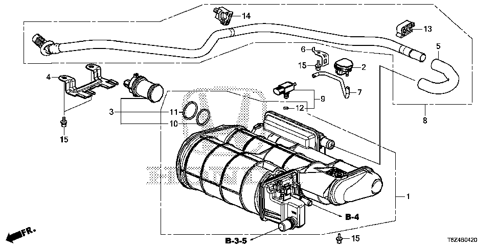 17744-T6Z-A01 - TUBE, CANISTER DRAIN