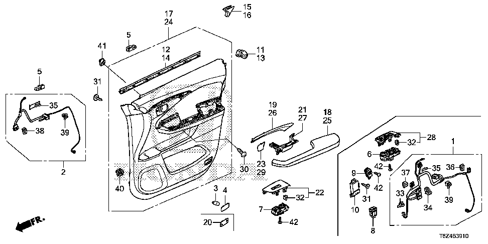 32755-T6Z-A20 - SUB-WIRE, DRIVER DOOR