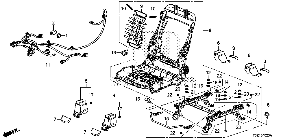 81206-T6Z-A00 - CORD, R. MANUAL SEAT