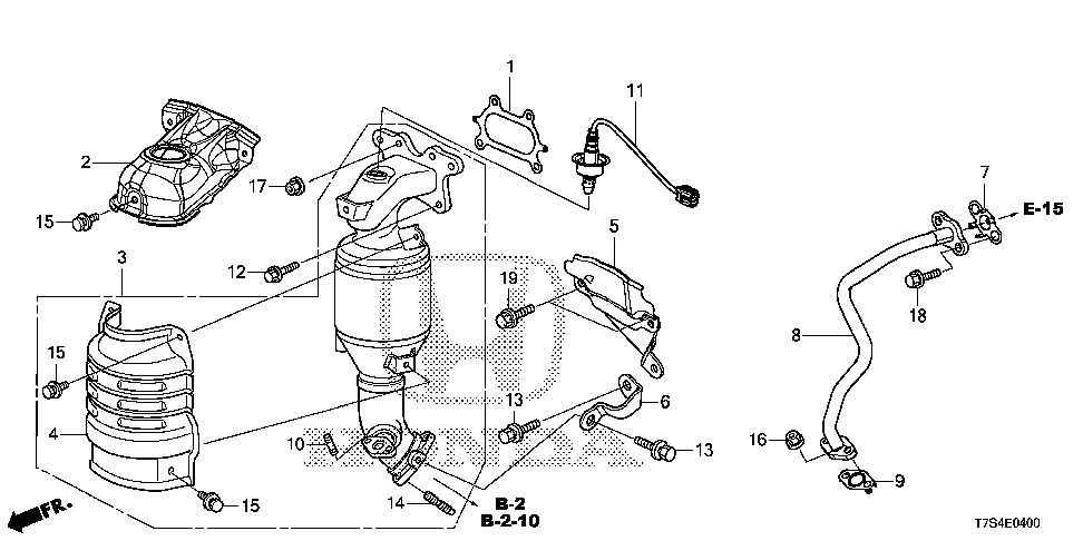 18197-RL2-G00 - BRACKET, CONVERTER STAY