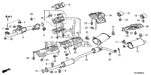 Honda online store : 2008 accord exhaust pipe (v6) parts