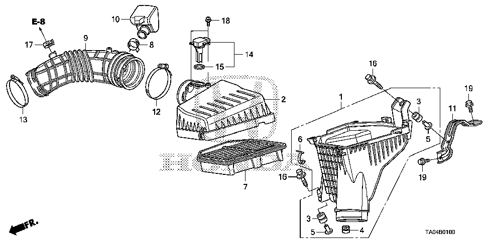 17261-R40-A00 - STAY, AIR CLEANER