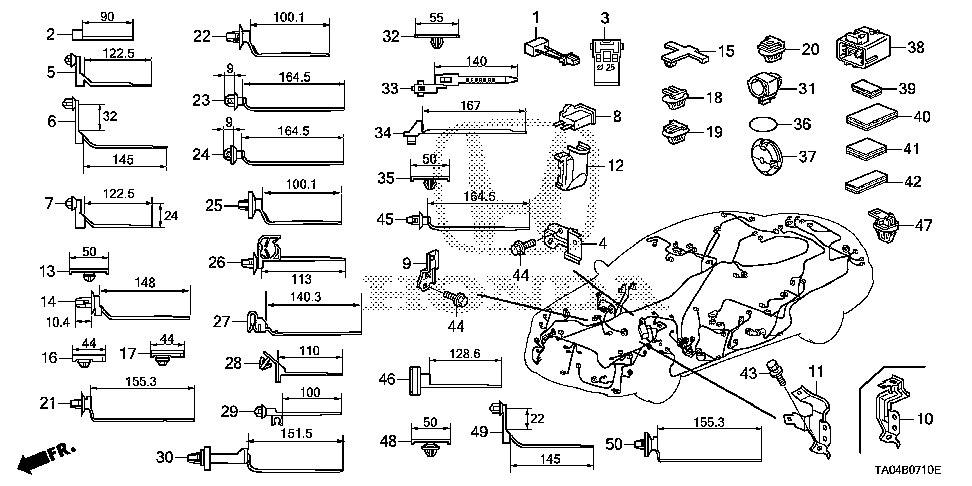 91535-TA0-003 - CLIP, CONNECTOR (DARK BROWN)