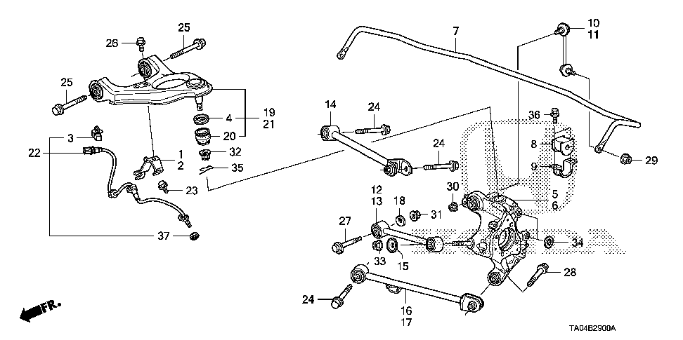 52345-TA0-A00 - ARM, L. RR. CONTROL