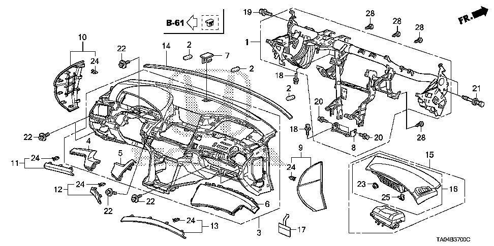 77261-TA0-A11ZA - GARNISH ASSY., DRIVER (OUTER) *NH609L*(SILVER)