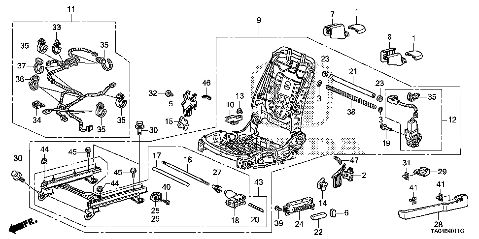 81657-TA5-A71 - MOUNTING, MOTOR END