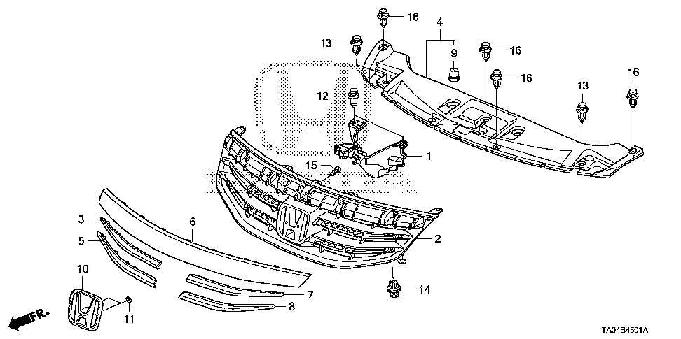 71123-TA0-A01 - COVER, FR. GRILLE