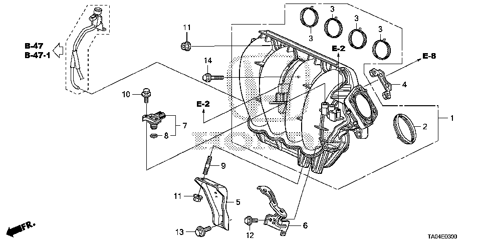 32746-R40-A00 - STAY, ENGINE HARNESS
