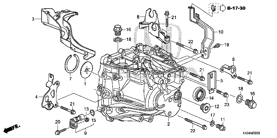 32748-R40-A00 - STAY, ENGINE HARNESS