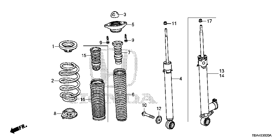 90520-TBA-A00 - WASHER, SHOCK ABSORBER (LOWER)