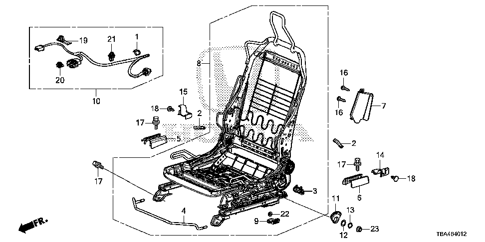 81526-TBF-A01 - FRAME, L. FR. SEAT
