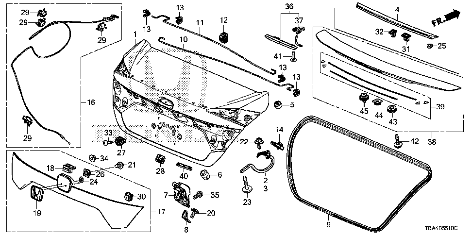 68500-TBA-A00ZZ - LID, TRUNK