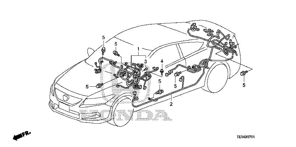 32117-TE1-A50 - WIRE HARNESS, INSTRUMENT
