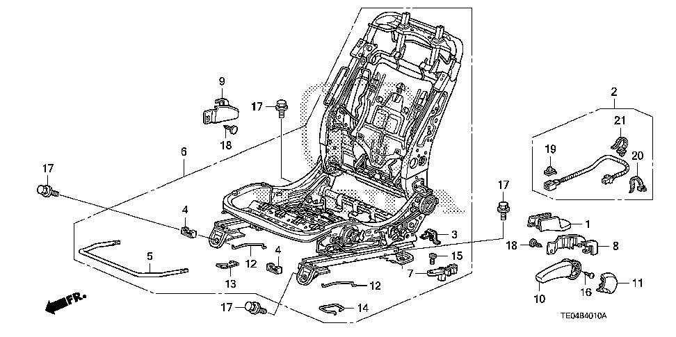 81152-TE0-A01 - CORD, FR. SEAT SPS
