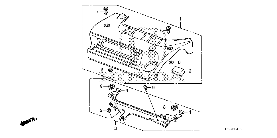 17122-R72-A00 - COVER ASSY., ENGINE
