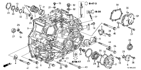 Honda online store : 2012 accord at transmission case (v6) parts