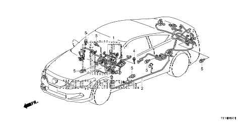 Honda online store : 2012 accord wire harness (2) parts