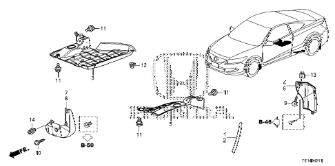 Honda online store : 2012 accord under cover parts