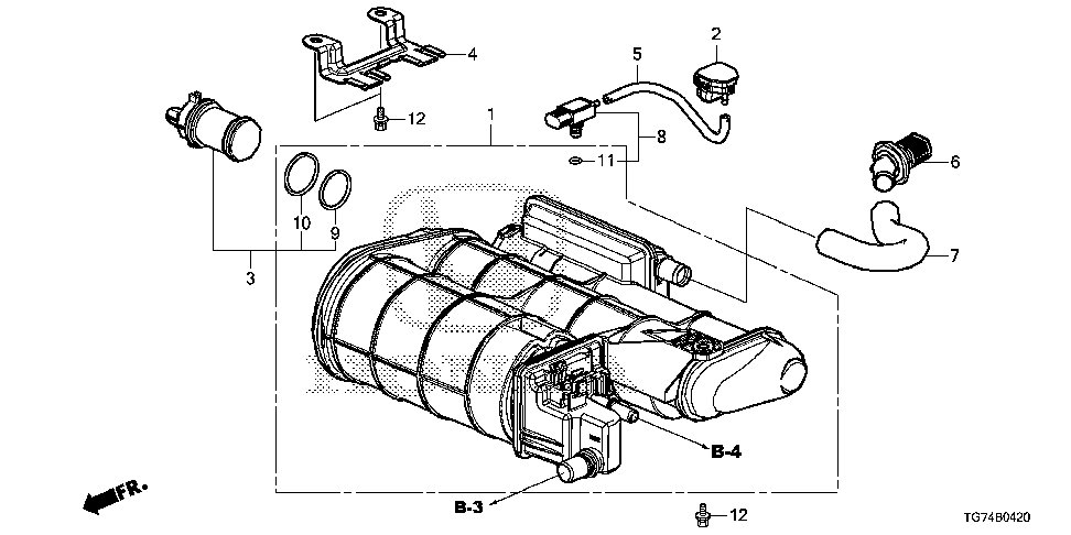 17382-TZ5-A00 - TUBE, PRESSURE SENSOR