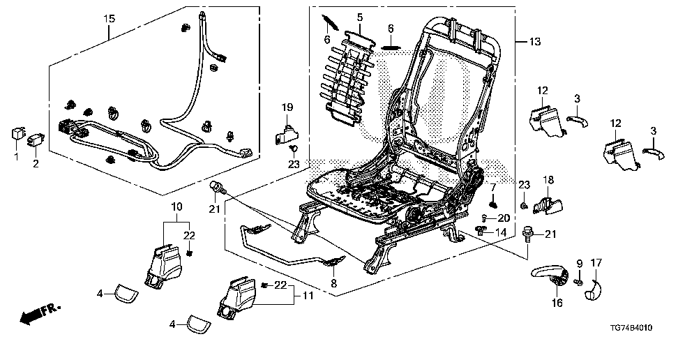 81190-TZ5-A01 - LUMBAR, R. FR. SEAT-BACK STATIC