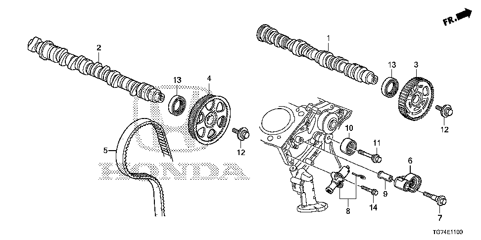 14200-RLV-A00 - CAMSHAFT, RR.