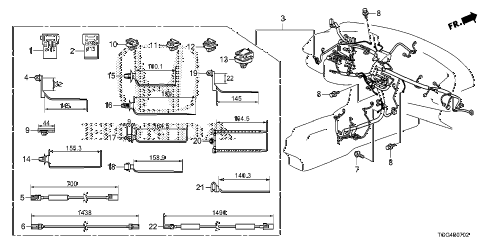 Honda online store : 2017 civic wire harness (3) parts