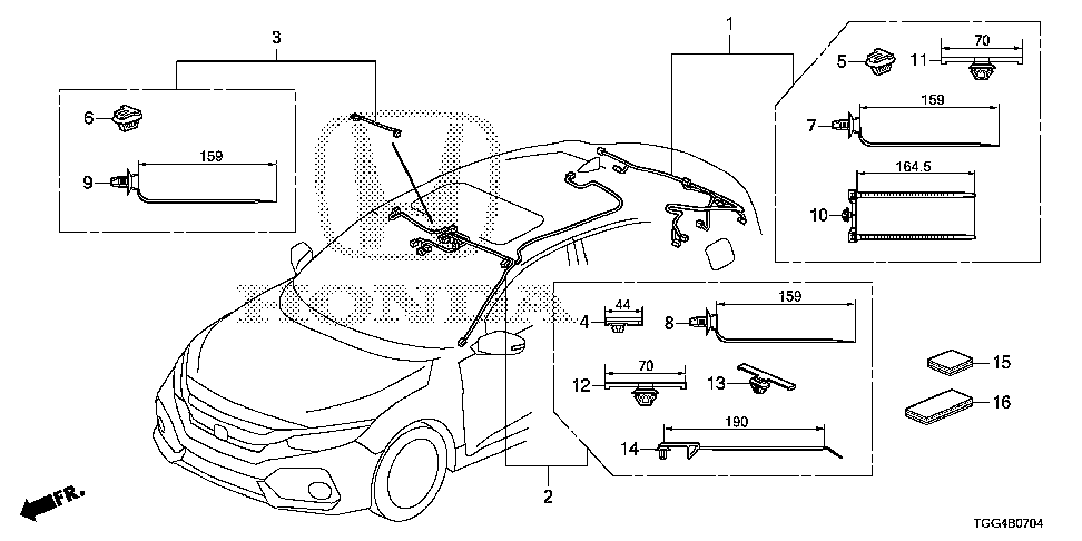 32155-TGG-A50 - WIRE, INTERIOR & SUNROOF