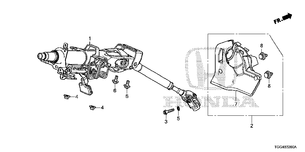 53321-TGG-A00 - COVER, STEERING JOINT