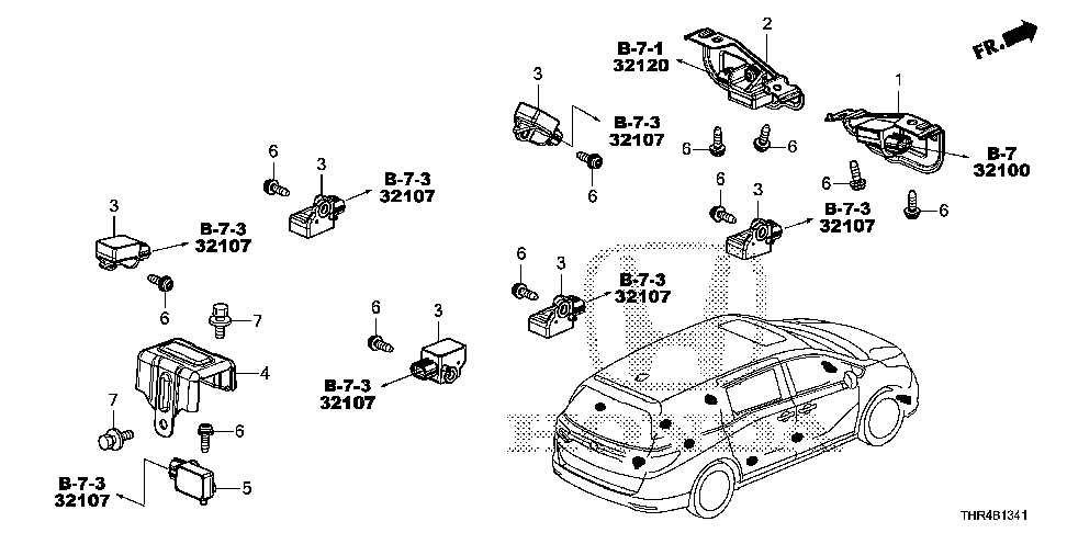 77970-THR-A01 - SENSOR ASSY., SIDE IMPACT