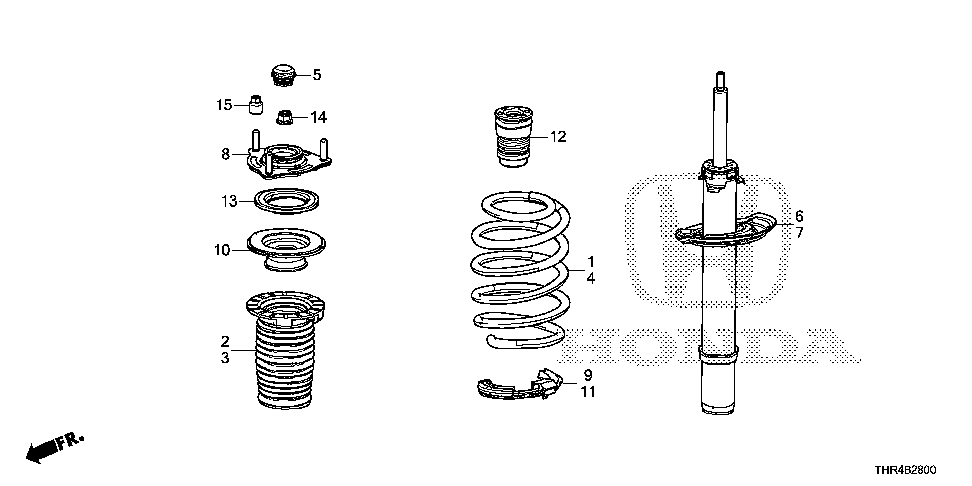 51611-THR-A92 - SHOCK ABSORBER UNIT, R. FR.