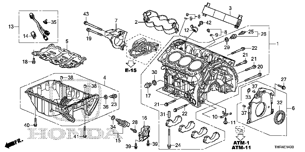 11000-5MR-A00 - BLOCK ASSY., CYLINDER