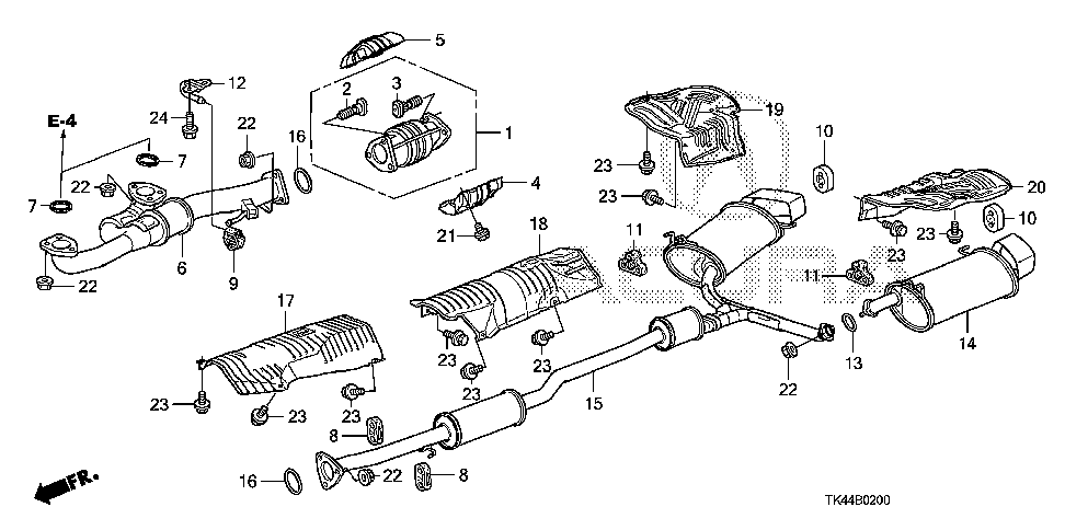 18215-TK4-A11 - RUBBER, EX. MOUNTING