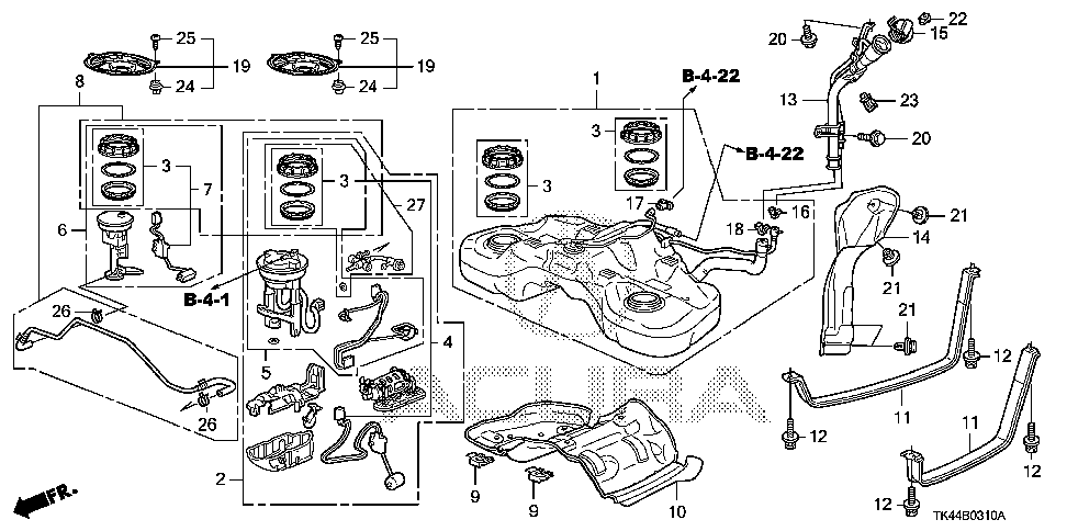 17521-TK5-A00 - BAND, FUEL TANK MOUNTING