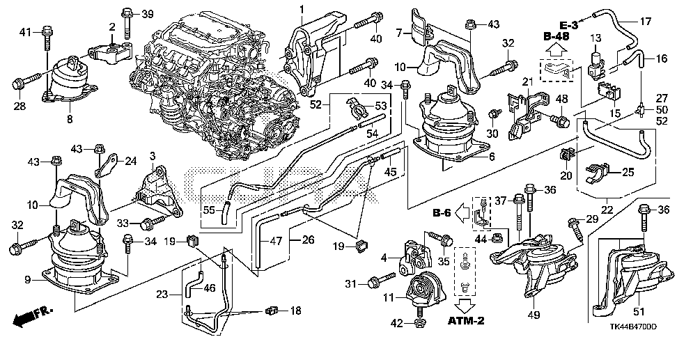 50816-TK4-A01 - SHIELD, RR. ENGINE MOUNTING HEAT