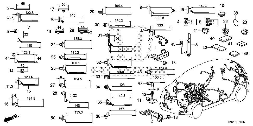 32102-TK6-000 - BRACKET, HARNESS CLAMP