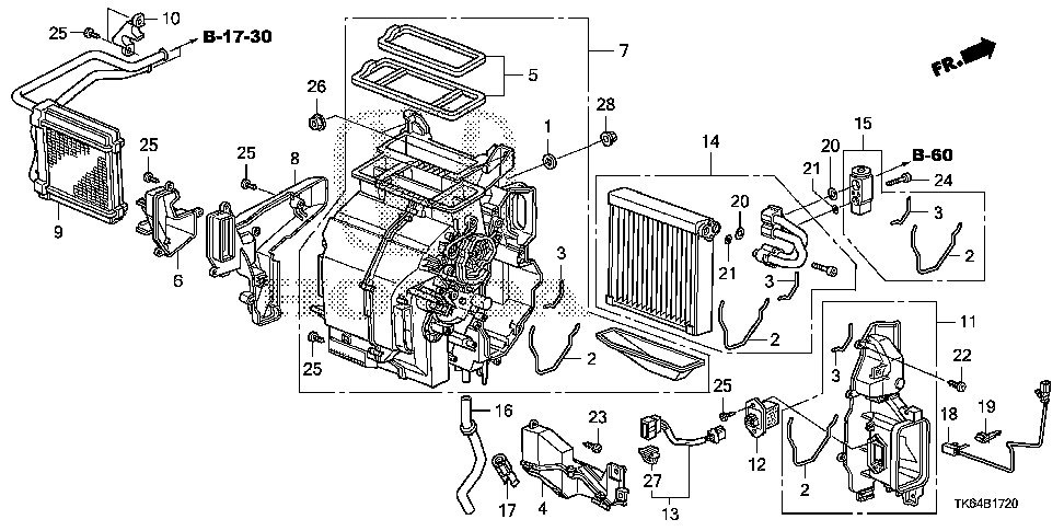 79105-TF0-G01 - DUCT, DRIVER HEATER