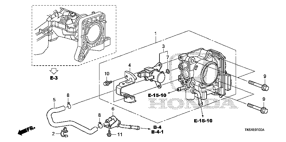 16400-RB1-003 - THROTTLE BODY, ELECTRONIC CONTROL (GMD5A)