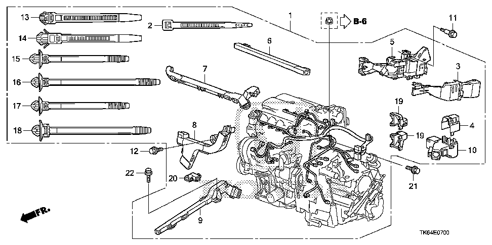 91705-RB0-000 - COVER, ENGINE CONTROL MODULE CONNECTOR