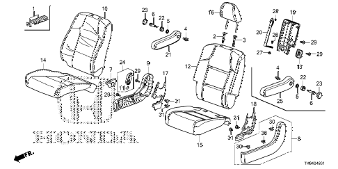 Front Genuine Hyundai 88700-3N010-VIR Seat Headrest Assembly