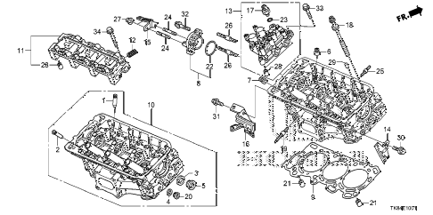 Honda online store : 2016 odyssey rear cylinder head parts