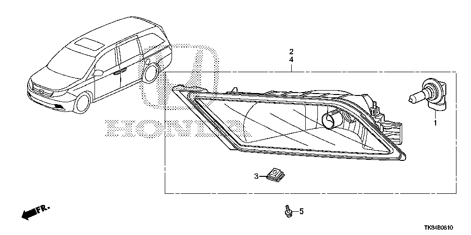 33951-TK8-A01 - UNIT FOG LIGHT L