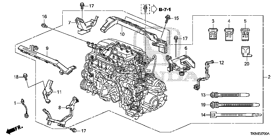 32110-RV0-A50 - WIRE HARNESS, ENGINE