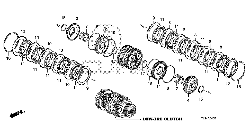 22510-RCL-A02 - GUIDE, CLUTCH (1-3)