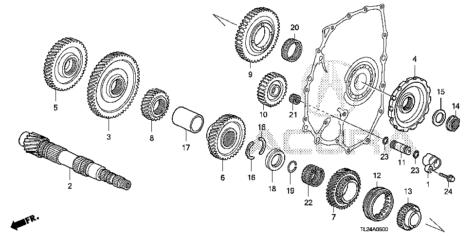 23441-R90-B00 - GEAR, COUNTERSHAFT SECOND