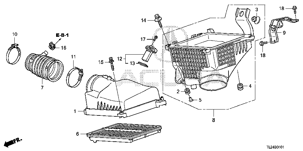 17212-P2J-000 - RUBBER, AIR CLEANER MOUNTING